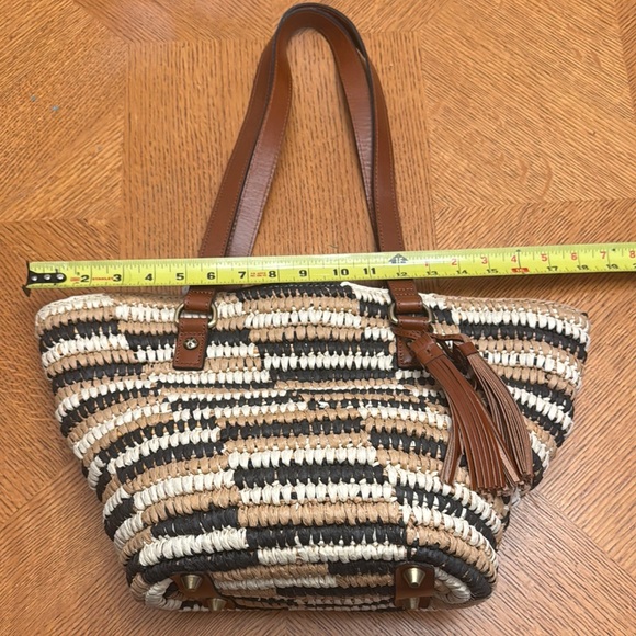Patricia Nash Tinella Straw Tote Bag New With Tags - Picture 6 of 9